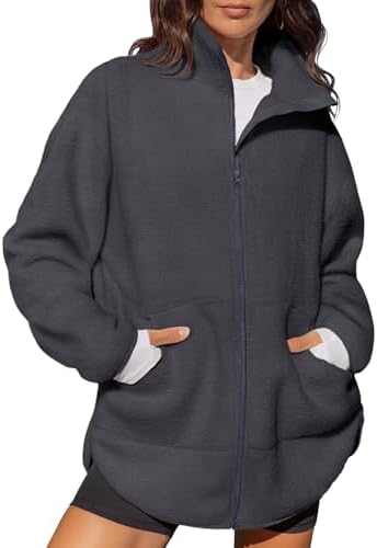 LASLULU Womens Half Quarter Zip Pullover Oversized Sweatshirt